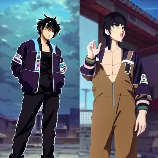 Prompthunt: A Beautiful Androgoynous Anime Boy Gravure Model, Wearing  Oversized Mayan Bomber Jacket And Leotard With Overalls, Bulky Poofy Bomber  Jacket With Mayan Patterns, Aztec Street Fashion, Gapmoe Yandere Grimdark,  Trending On