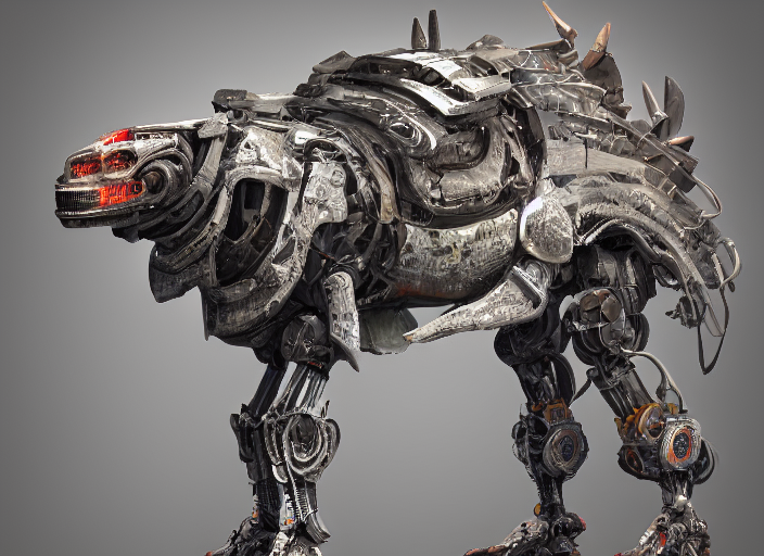 prompthunt: full body concept art illustration painting of a robot animal  with intricate armor, ultra detailed, digital art, octane render,  dystopian, zero dawn, 4k