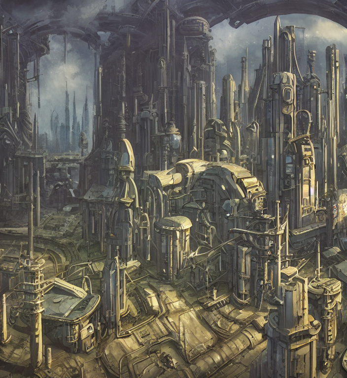 prompthunt: game asset sci fi, building assets concept props, ghibli ...