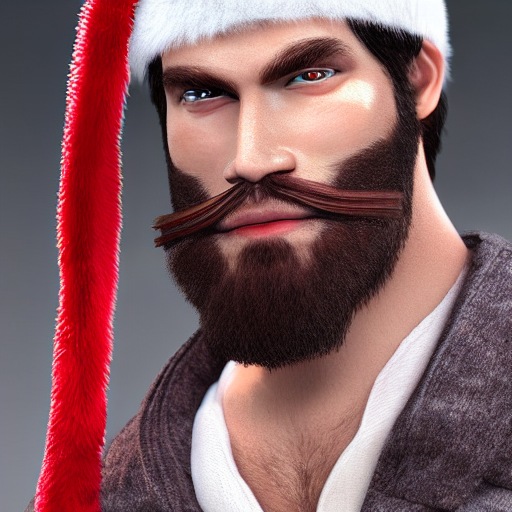 prompthunt: strong giga chad attractive man face symettry brown beard ...