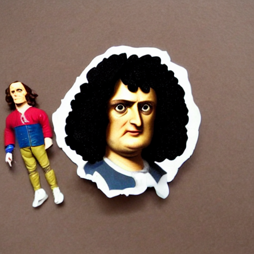 prompthunt 1 7 th century isaac newton wearing a wig stop motion