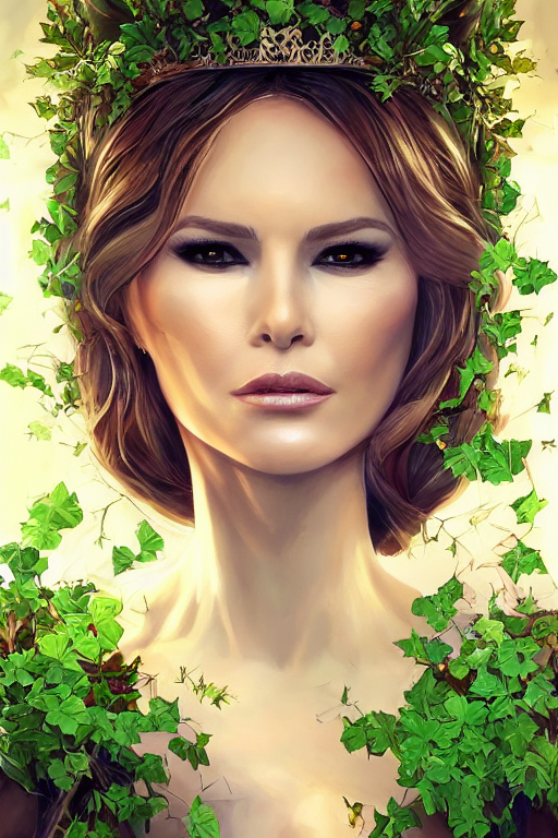 prompthunt: portrait of a beautiful young melania trump as titania, summer  queen. faerie queen. queen of light, black, poison ivy, made by caravaggio  stanley artgerm lau wlop rossdraws artstation cgsociety concept art