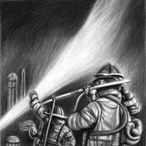 Firefighter Pencil Art