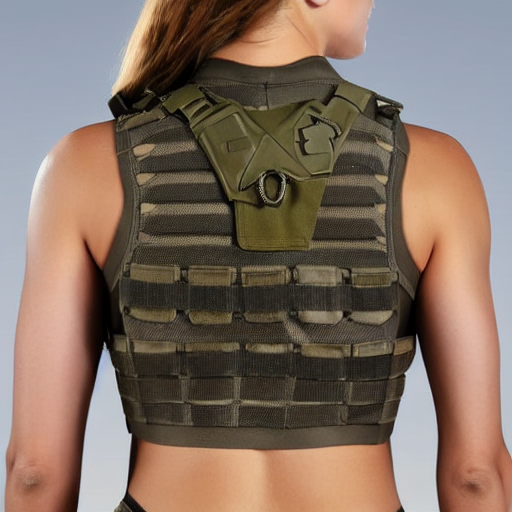 prompthunt: tactical bra with pockets and weapons, body armor, military,  camo, detailed, intricate