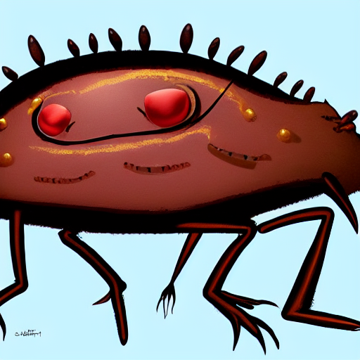 prompthunt: anthropomorphous cockroach character, 2d, cartoon style, by Tim  Burton, studio ghibli, character design, concept art