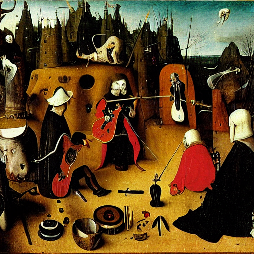 prompthunt: rolling stones by hieronymus bosch
