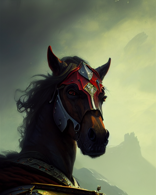 prompthunt matte fantasy painting of a horse with human head, DnD
