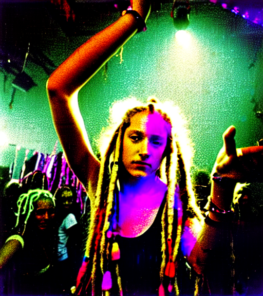 prompthunt portrait of a stunningly beautiful hippie girl with