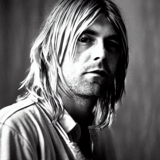 Kurt Cobain Black And White Face