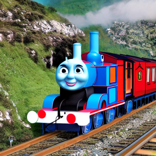 prompthunt hyper detailed photo realistic chinese thomas the tank