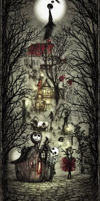 prompthunt: a nightmare before christmas scene by alexander jansson