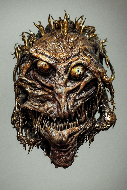 prompthunt: photo taken of an epic intricate, ultra detailed, super  realistic gritty, wet, slimy, lifelike sculpture of a nightmarish hellish  alien ghoulish creature created by weta workshop, zoomed in shots,  photorealistic, sharp