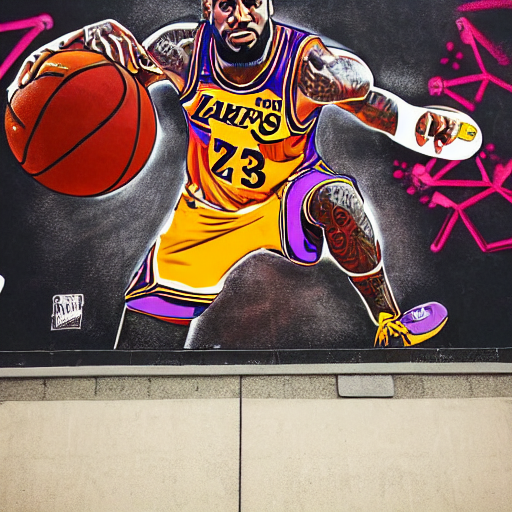 prompthunt: 1 line drawing of lebron james