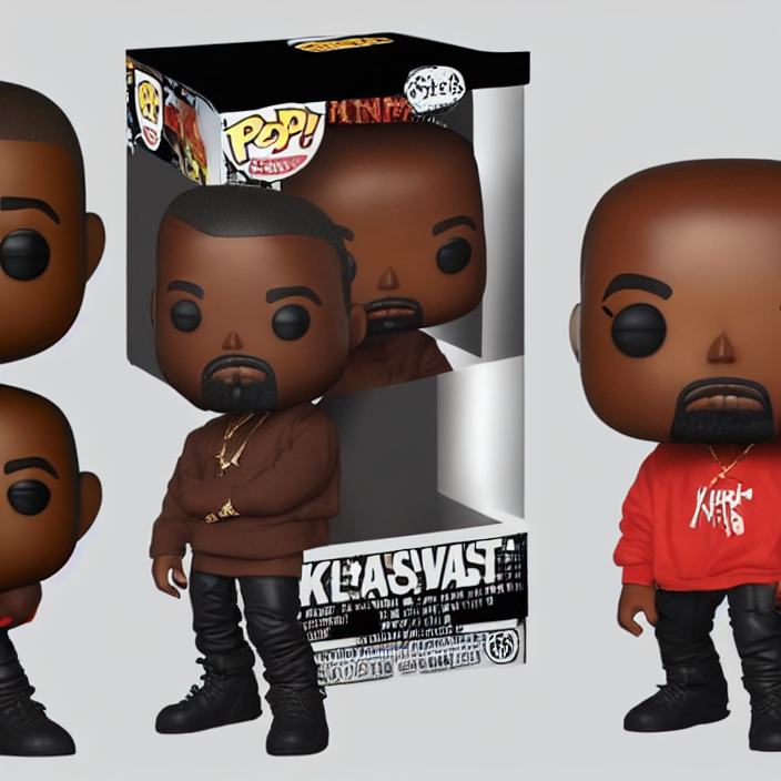 prompthunt: a action figure of kanye west using full face