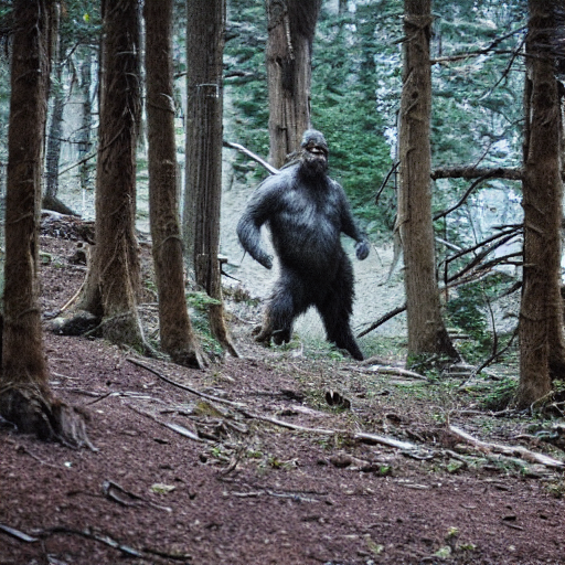 prompthunt: National Geographic photo of Sasquatch in the forest