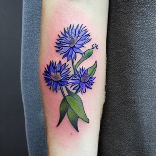 prompthunt: great tattoo watercolor cornflower