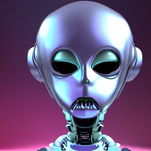 prompthunt: Creepy Alien Robot Head