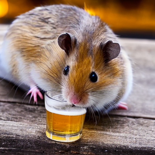 hamster drinking