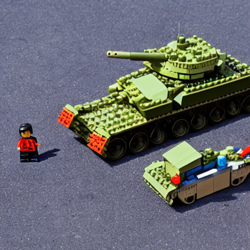 Tank man at tiananmen square lego set