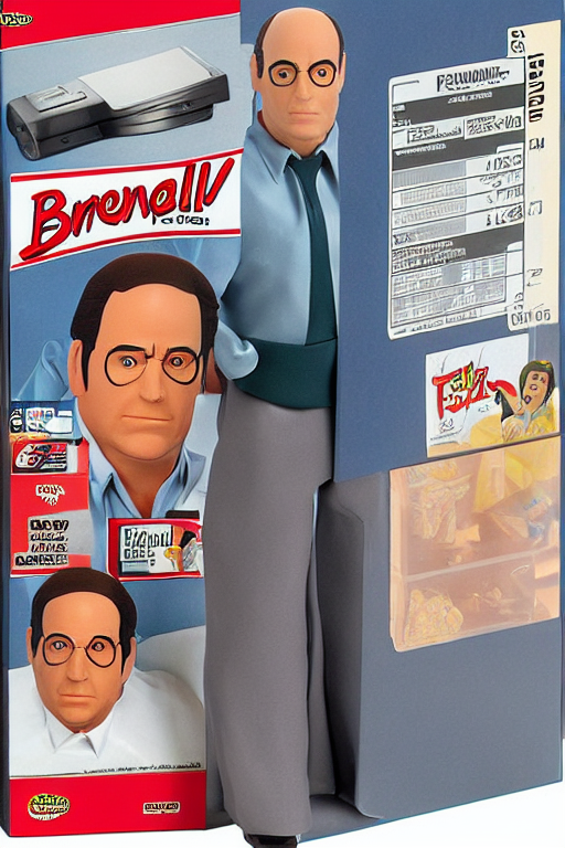 prompthunt TVserie Seinfeld action figure of Costanza