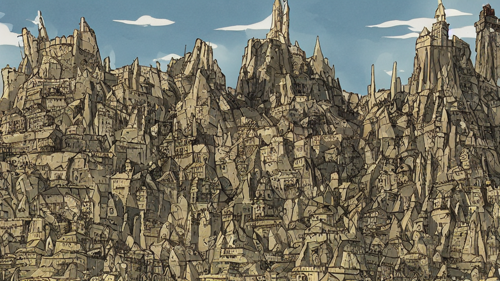 prompthunt: Minas Tirith, The lord of the Rings