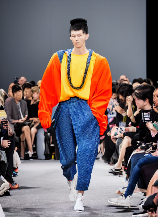 prompthunt: hyperrealistic and heavy detailed balenciaga runway show of dragon  ball z, leica sl 2 5 0 mm, vivid color, high quality, high textured, real  life