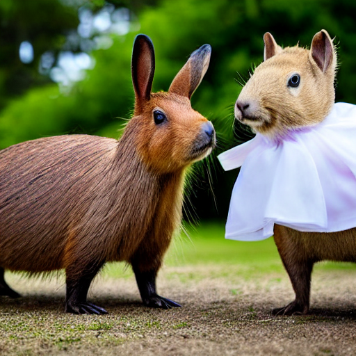 The Capybara Bride: A Wedding Dress for the Cuddliest Creature