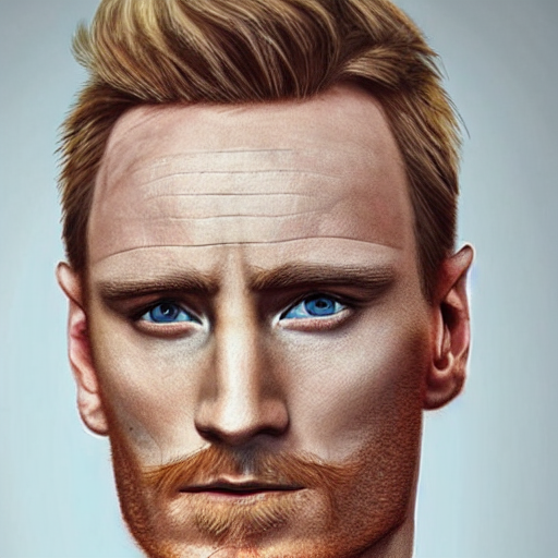a close up realistic portrait of a blonde man with a, Stable Diffusion