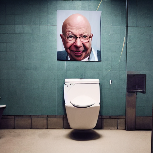 prompthunt hyper realistic photo of Klaus Schwab with a surprised