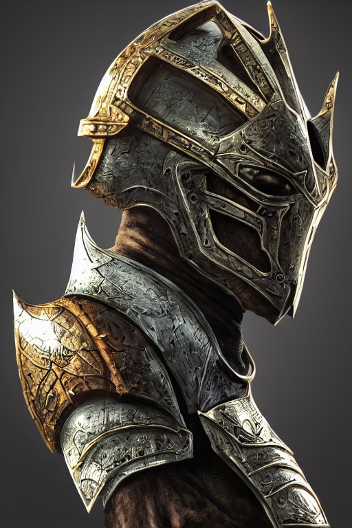 prompthunt king legends knight warrior helmet skyrim mask elder