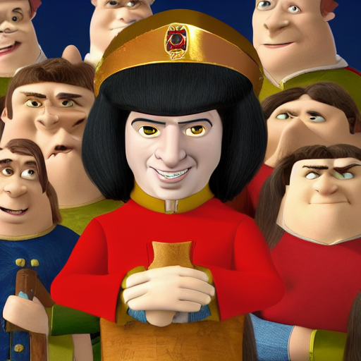 prompthunt: lord farquaad teaching scrum to a class of ogres