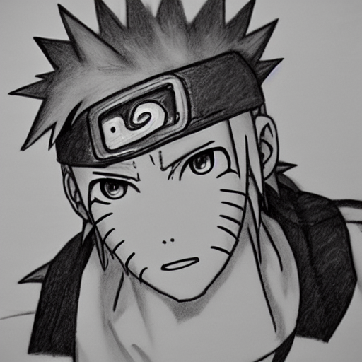prompthunt: pencil drawing of naruto
