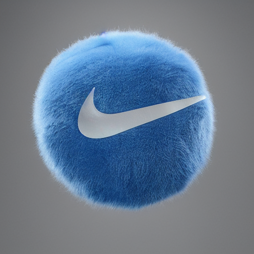 prompthunt: nike logo made of very fluffy blue faux fur placed on  reflective surface, professional advertising, overhead lighting, heavy  detail, realistic by nate vanhook, mark miner