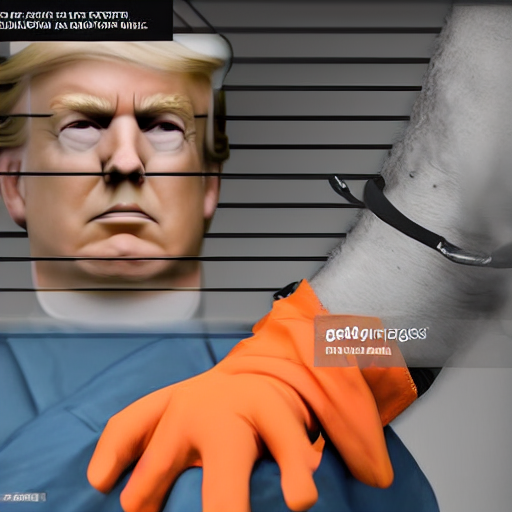 trump going to prison in handcuffs and an orange jumpsuit, very realistic, 8k resolution, paparazzi photo