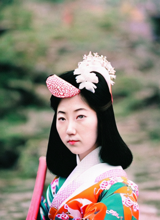 prompthunt: Portrait Photograph of a Japanese Geisha Konica Minolta Pro 200S