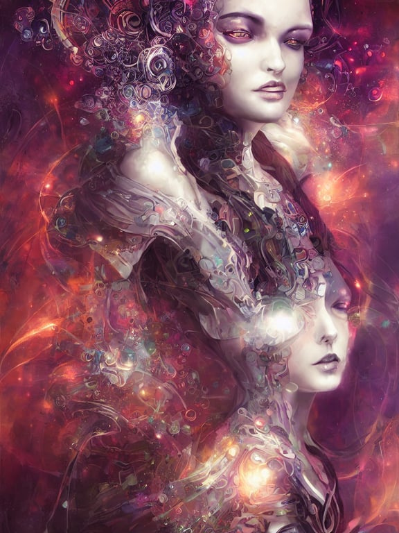 realistic detailed image of zen mage, cyber sci - fi by anna dittmann, neo gothic, gothic, rich deep colors.