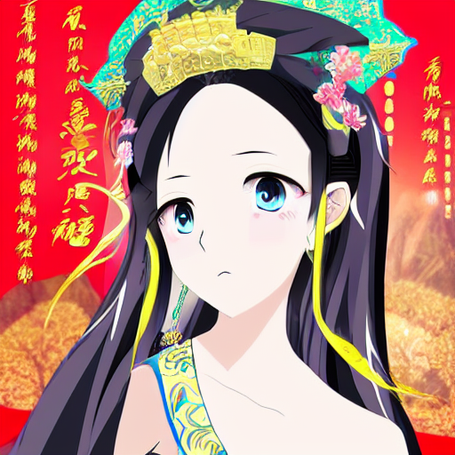 prompthunt beautiful chinese princess anime style