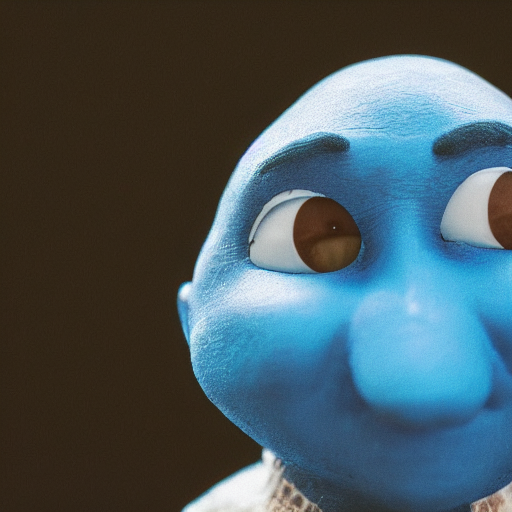prompthunt close up photo of a real life smurf f 1. 4 garden