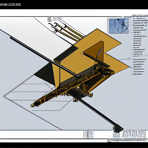 prompthunt: James Webb Telescope Mirror, CAD technical drawing
