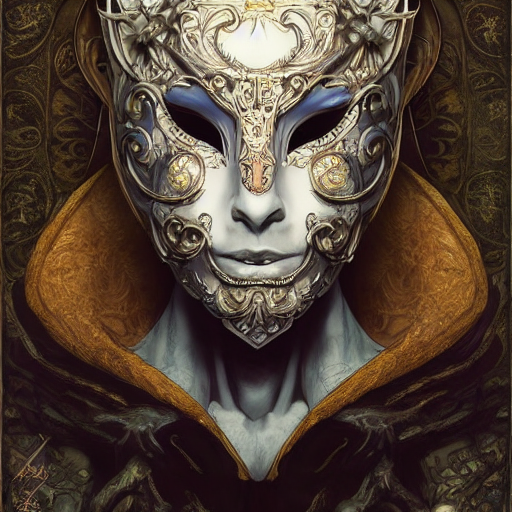 som resultat stressende Lure prompthunt: person with an ornate mask on, a character portrait by  yoshitaka amano, featured on pixiv, grotesque, highly detailed and  intricate masterpiece
