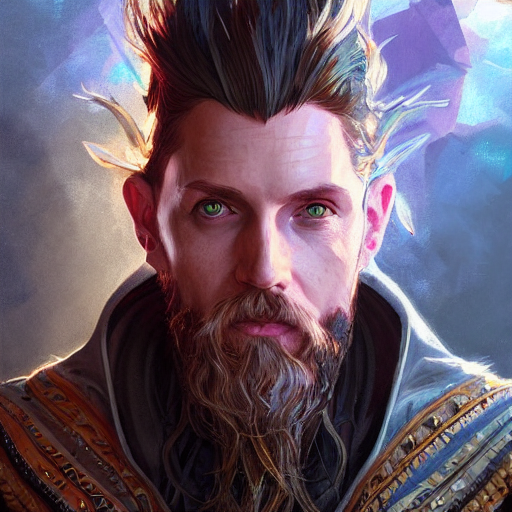 prompthunt sean harris wizard, D&D, painted fantasy character portrait