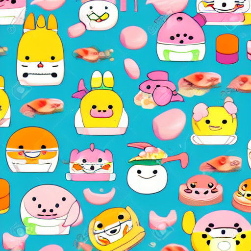 prompthunt: kawaii sushi food character japanese mascot. Pastel tones ...
