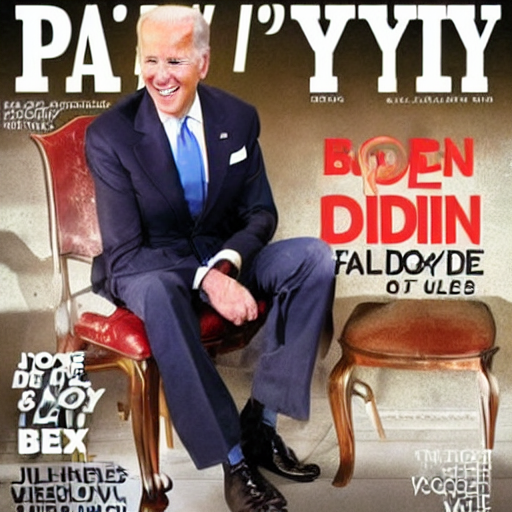 joe Biden sitting on the loo reading a playboy magazine