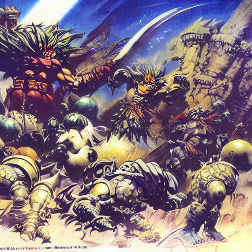 chrono trigger battle with lavos by frank frazetta