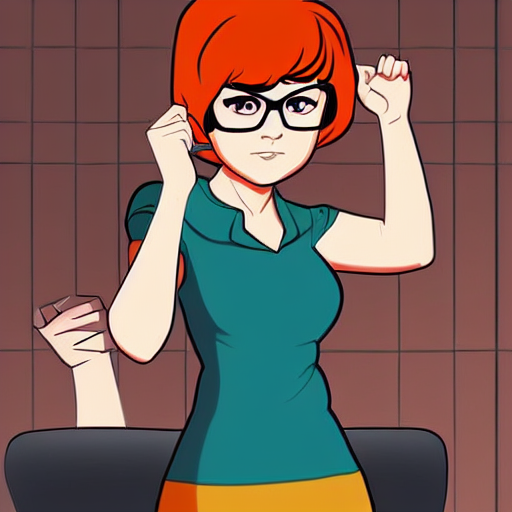prompthunt Velma Dinkley from Scooby Doo in court for falsely accusing someone of being a
