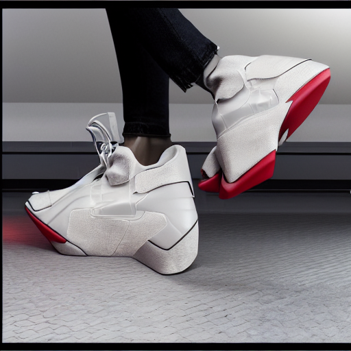 prompthunt: futuristic balenciaga and vetements sneakers by maison margiela  fusion ultra rendered extreme realism and detail, 8 k, highly detailed,  realistic, completely framed, pbr, surreal, hyper realistic, colorful,  direct lighting, 3 5