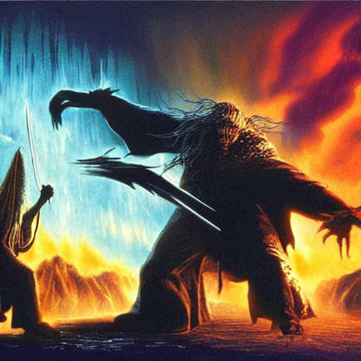 Balrog Of Morgoth Vs Gandalf