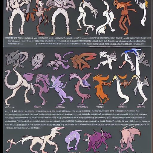 Walking animation sprite sheet of dragon by Don Bluth, Stable Diffusion