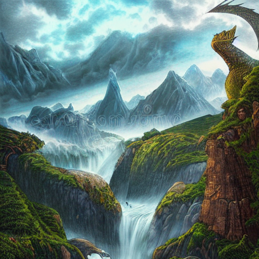 prompthunt: ultra realistic illustration, epic fantasy landscape ...