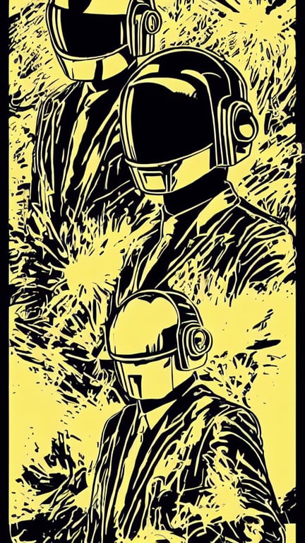 prompthunt: Daft Punk concert poster by mcbess, full colour print, Techno  concert advert, DAFT PUNK CONCERT 24 Aout 2022